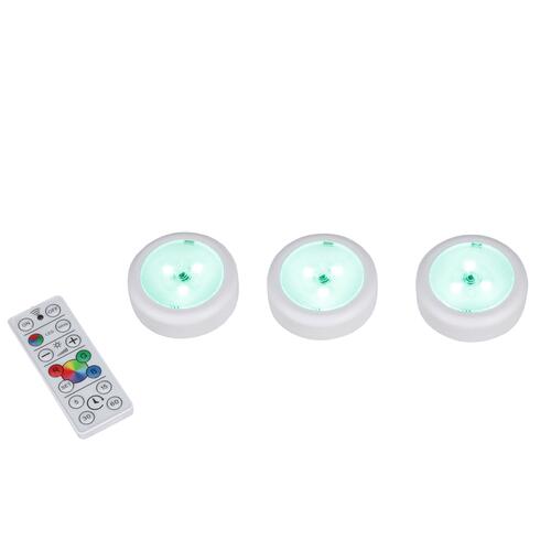 DC6V 5000K Battery Operated Color Changing Puck Lights