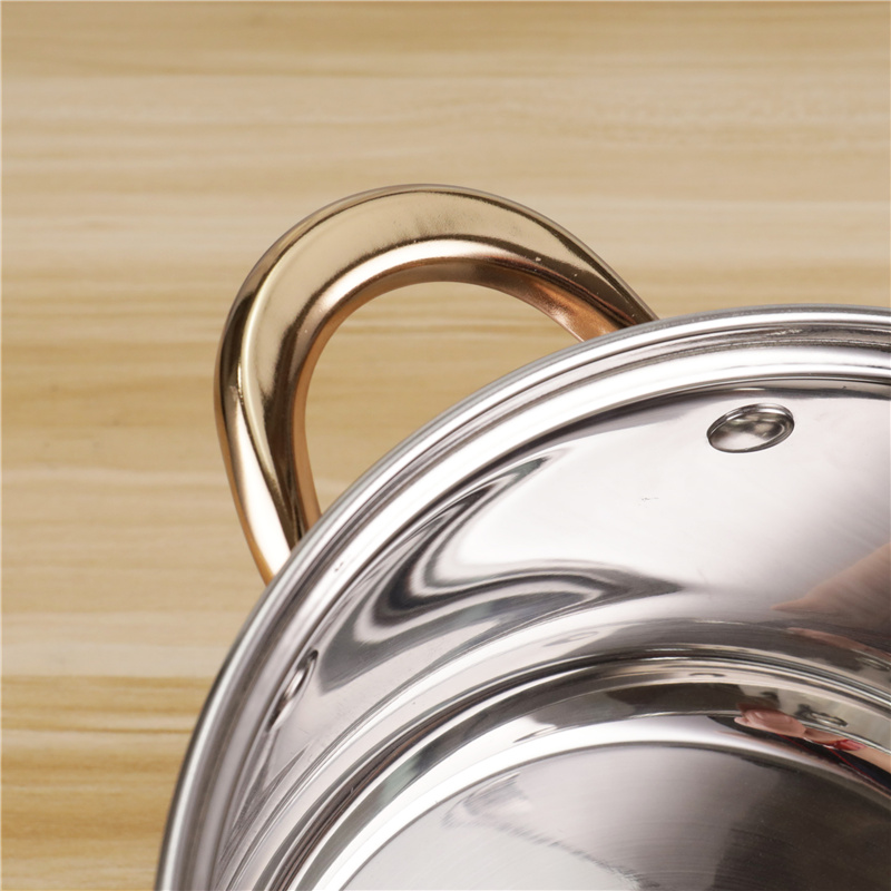 Golden Coating Individual Casserole Cooking Soup Pot 24cm