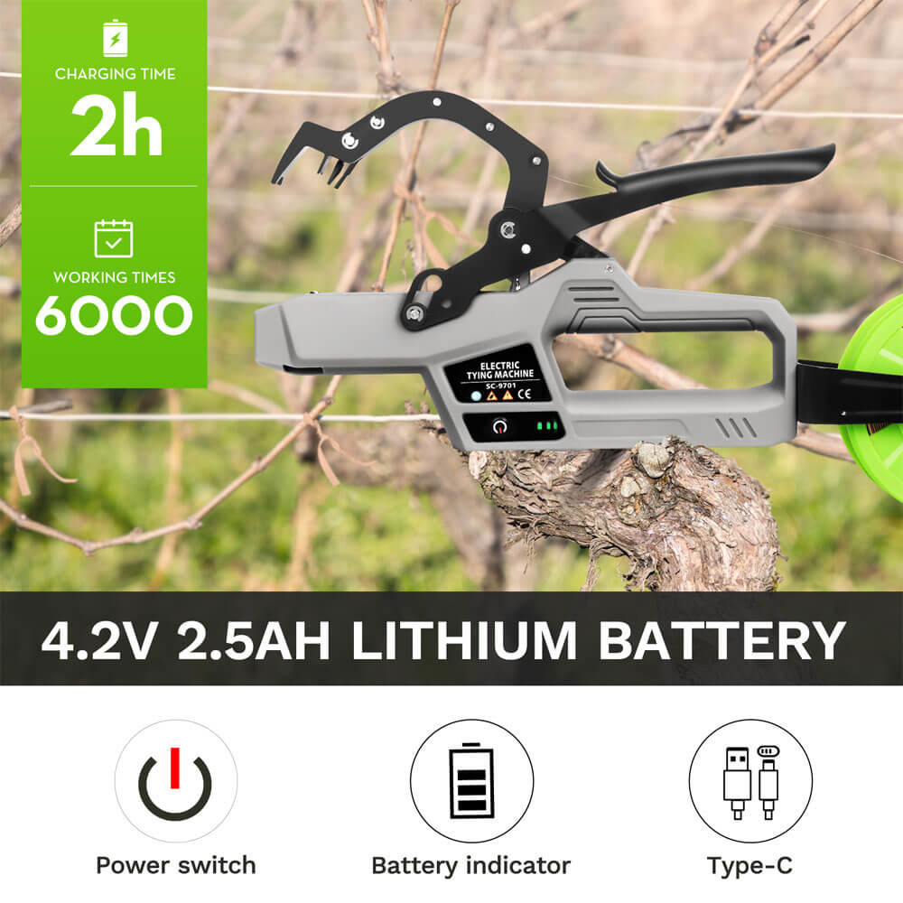 SW-B10 Battery-Powered Electric Tying Machine for Vineyards by Swansoft