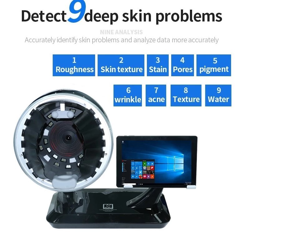 HD Skin Tester Moisture Detection WiFi Skin Analyzer and Hair Analysis Skin Facial Test Machine
