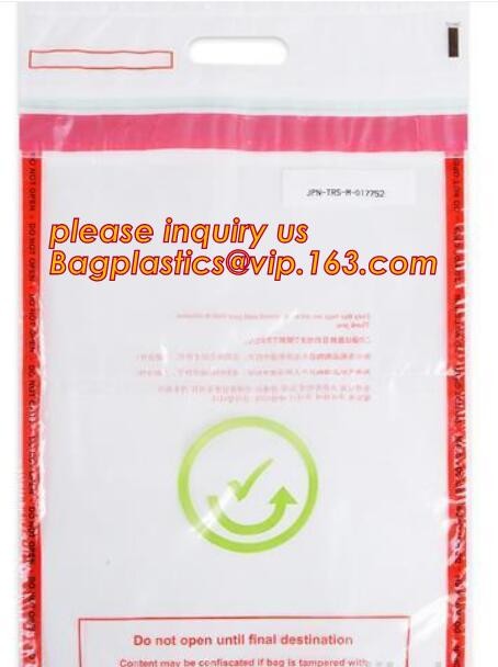 Security plastic bag with adhesive tape for cash, plastic money bag, Security Money Cash Bag For Airport/Bank and police