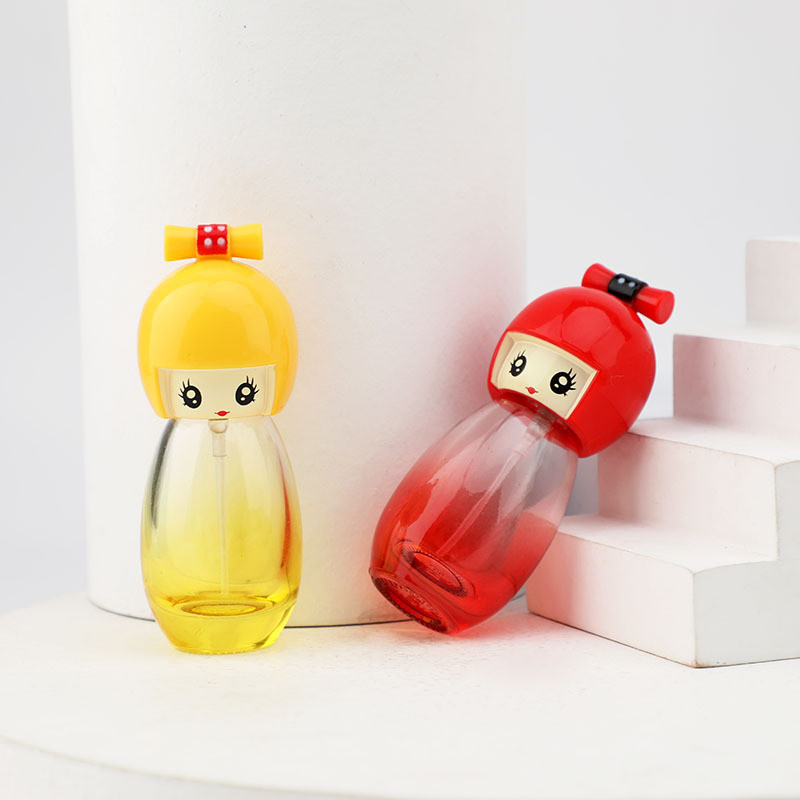 Exquisite Cartoon Gradual Glass perfume Bottle Screw Mouth Glass Bottle Travel Portable Packaged perfume Glass Bottle
