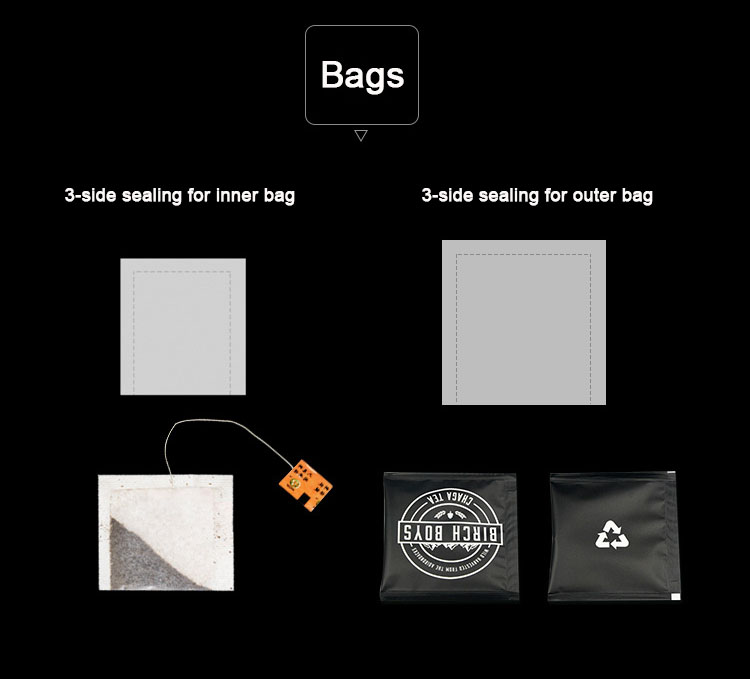 Mixed Flower Tea Inner Filter Paper Tea Bag With String And Tag Packing Machine with 1