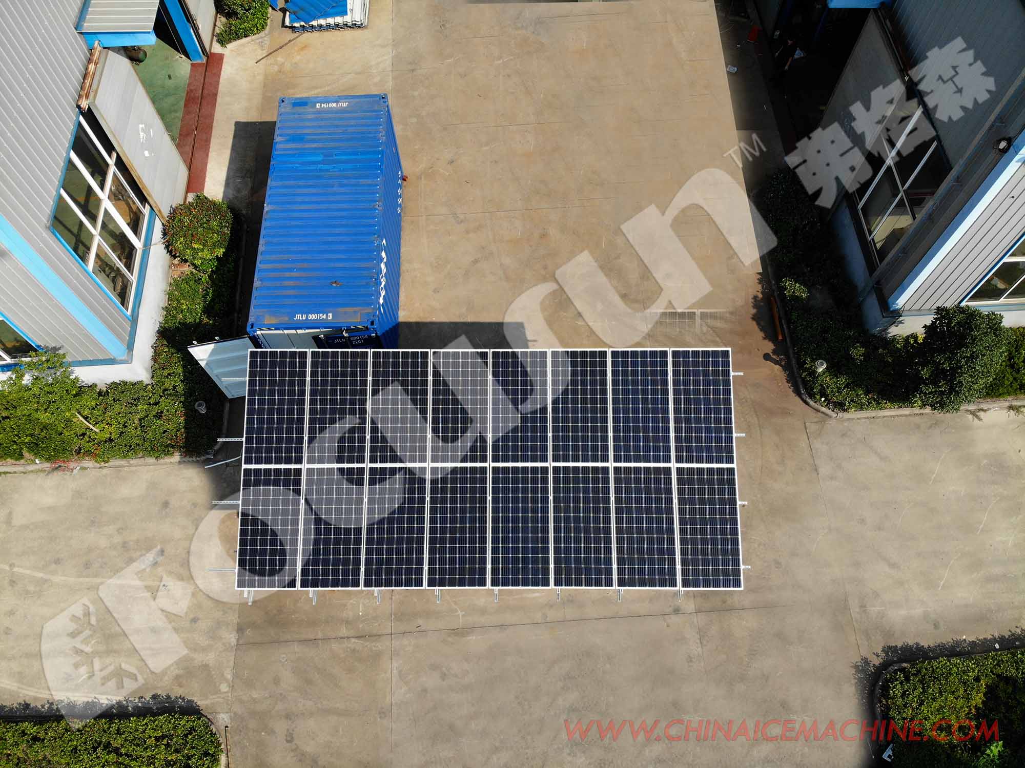 Solar Flake Ice Machine With Pump Core Components And Free Ice Storage Bin