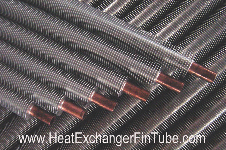 Serrated Extruded Heat Exchanger aluminum Fin Tube , A179 seamless Carbon Steel tubes