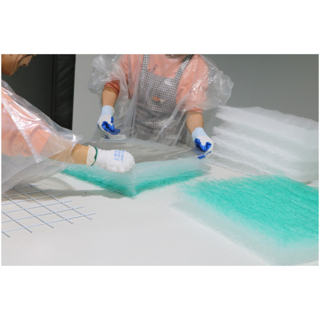 System Fiberglass Air Filter Media Roll Floor Filter For HVAC Air Condition