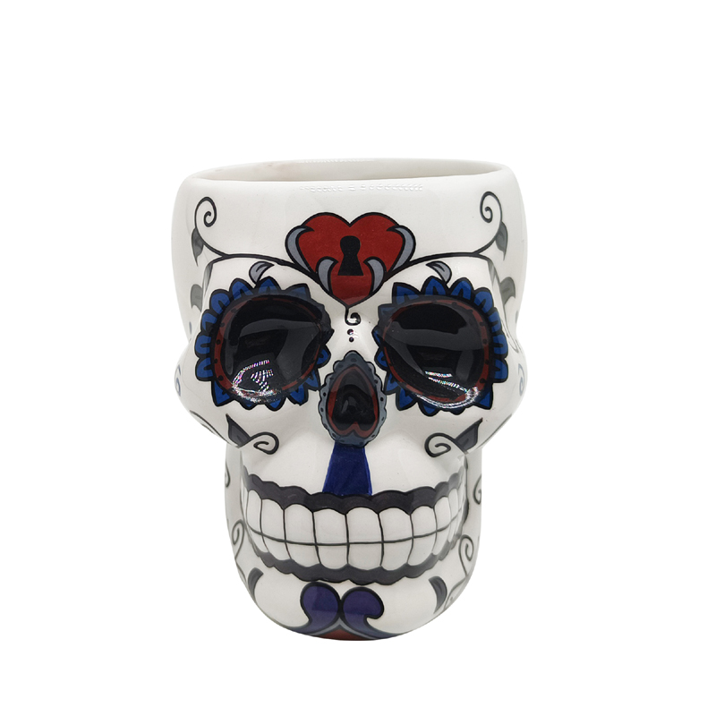 Creative Skull Mugs Halloween Ghost Festival Gifts Tiki Mugs 3D Cocktail Mugs with Handle North American Cups