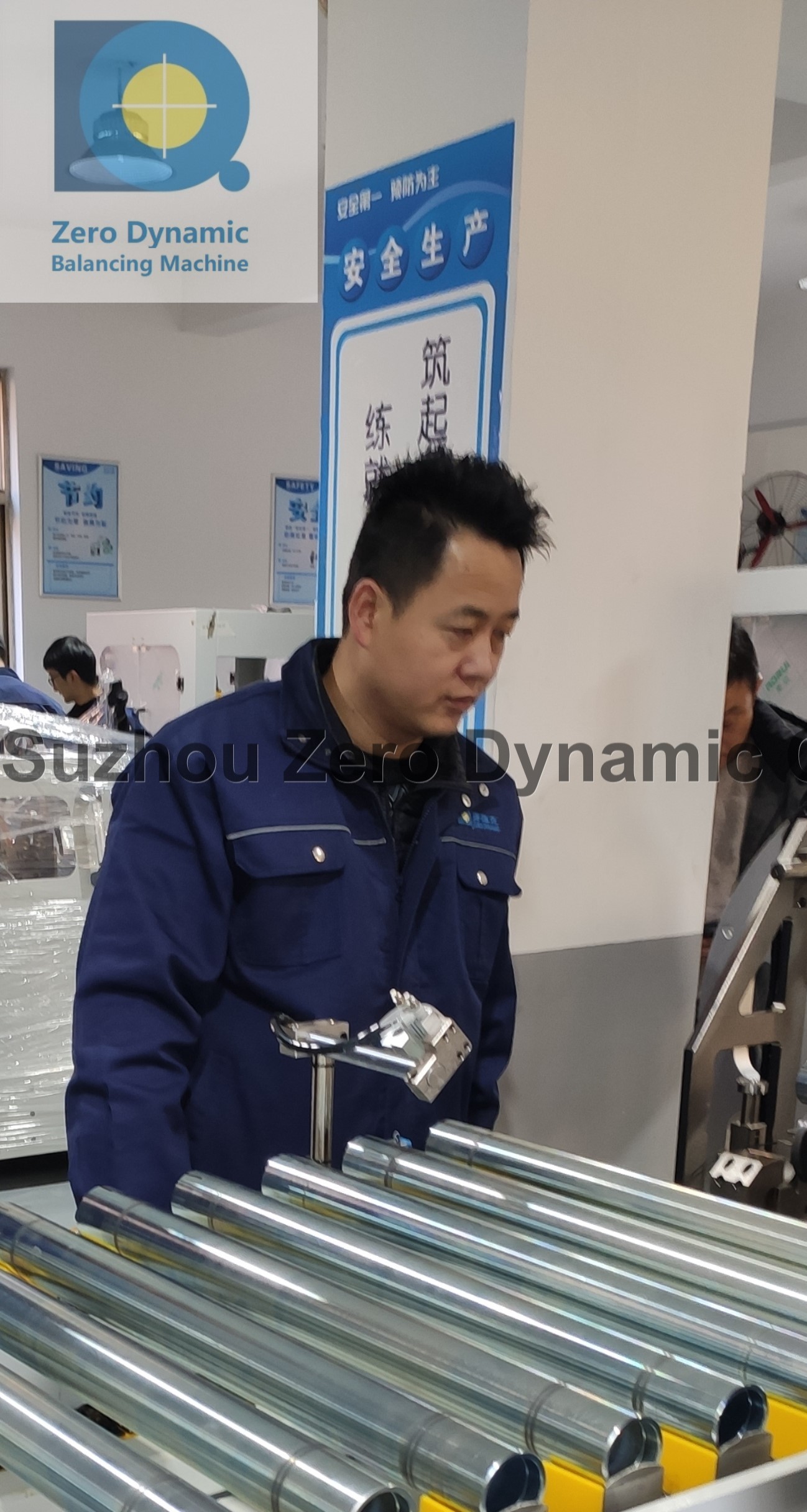 Treadmill Roller Balancing Machine with Conveying Line, Welding Balance Correction