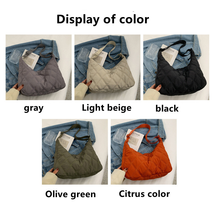 Winter messenger bag women dumpling bag lightweight small shoulder armpit bag