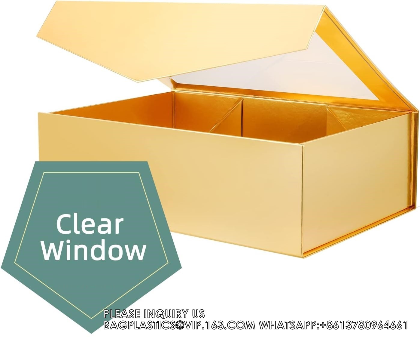 Gold Gift Box For Present Contains Ribbon, Card, Bridesmaid Proposal Box, Extra Large Gift Box With Magnetic Lid