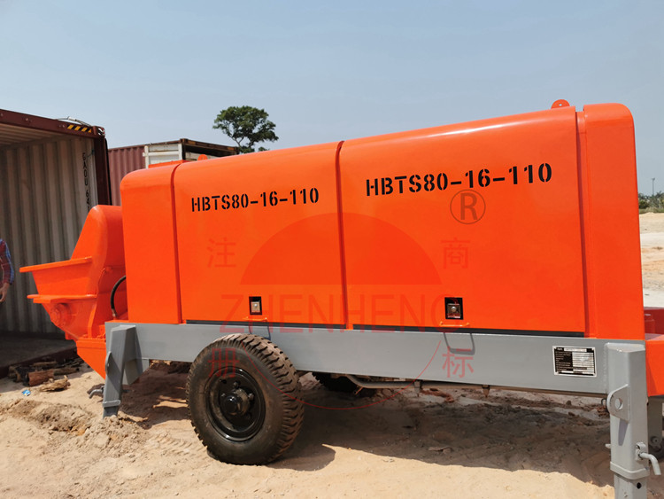 Portable Electric Concrete Pump For Tunnel Construction 1 Year Warranty