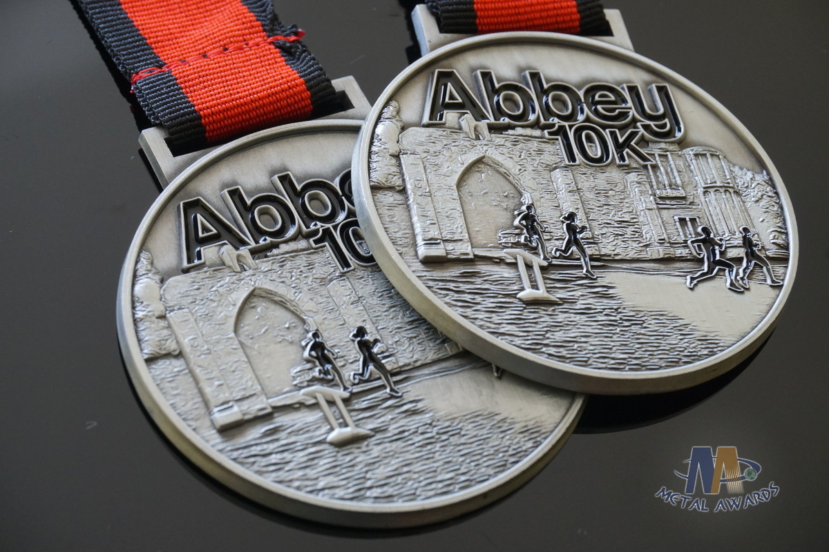 Custom Abbey 10k Marathon Swimming Sport Award Medals 3D Effect Model Medallion