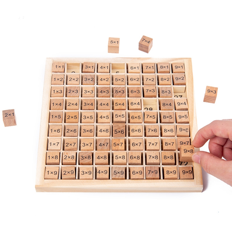 Montessori 0.59in 99 Number Wooden Math Toy Table Abacus Counting Toy