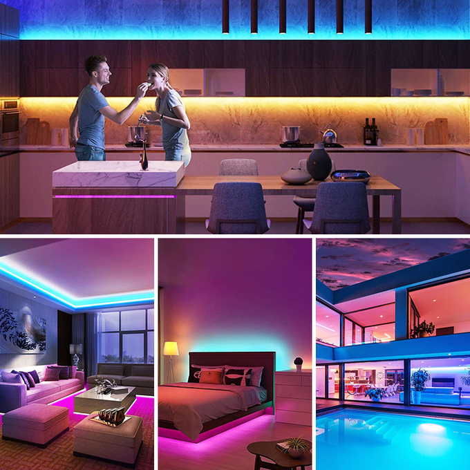 RGB Bluetooth Music LED Strip Lights Flexible Color Changing 5M 12V 24V 5050 13
