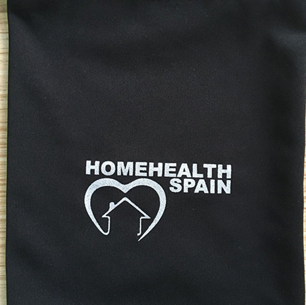 Microfiber Packaging Drawstring Bag , Black Color 3D Glasses Bag With Custom Logo