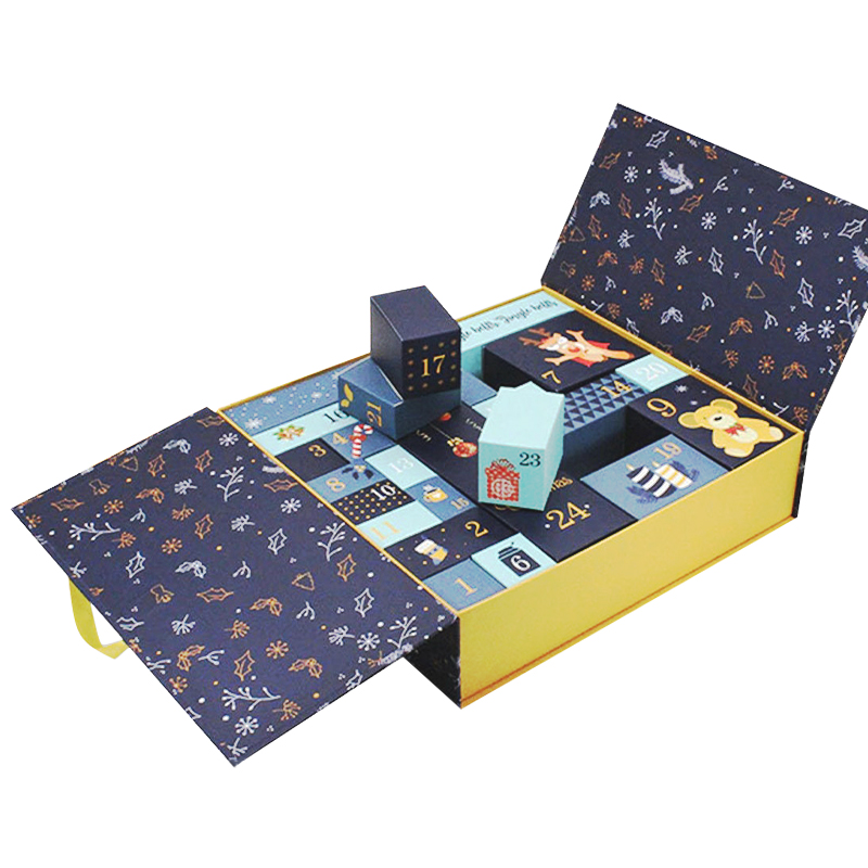 OEM Recyclable Christmas Countdown Gift Box , Leakproof Empty Advent Calendar Boxes