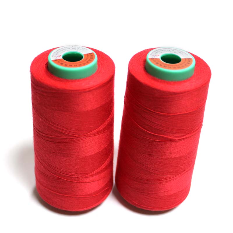 402 Dyed Polyester Sewing Thread Red Uv Bonded Polyester Thread