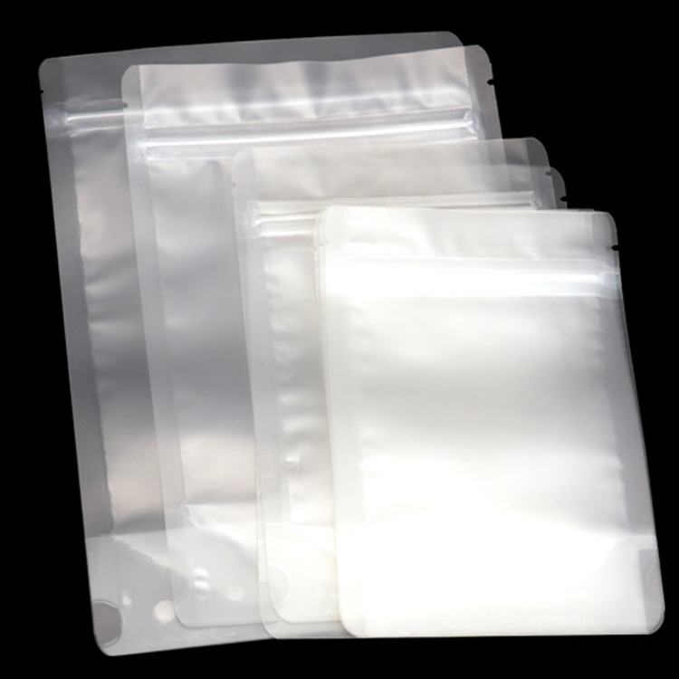3.9 x 5.9 Inch Heat Seal Matte Clear Stand Up Pouch Bags with Resealable Zipper Lock for Food, Beans, Snacks Packaging
