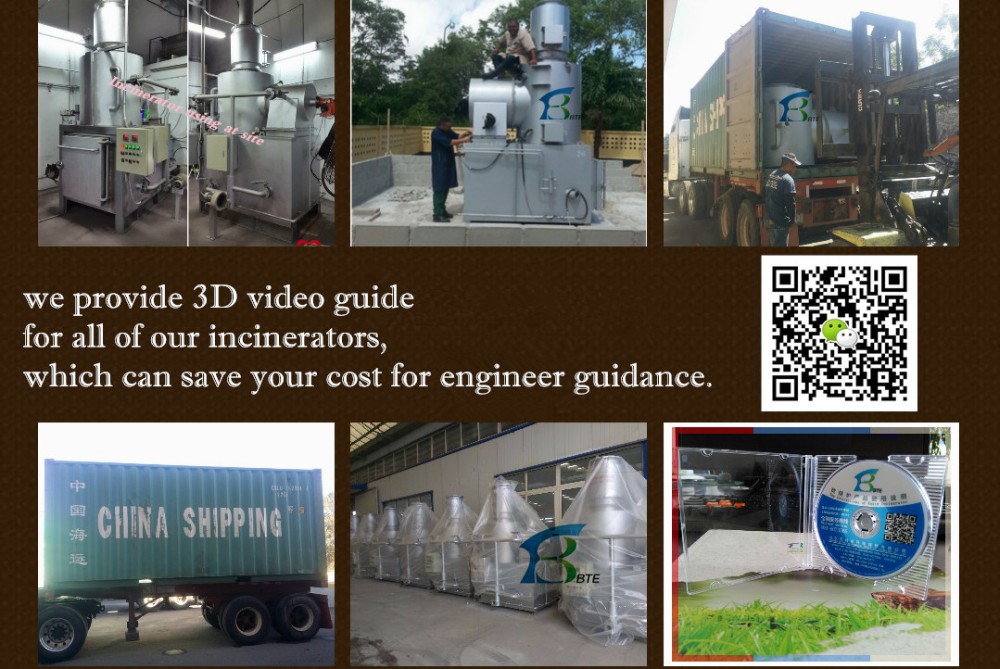 150kgs/time Solid Waste Incinerator Model WFS-150 incinerator for Large-Scale Disposal