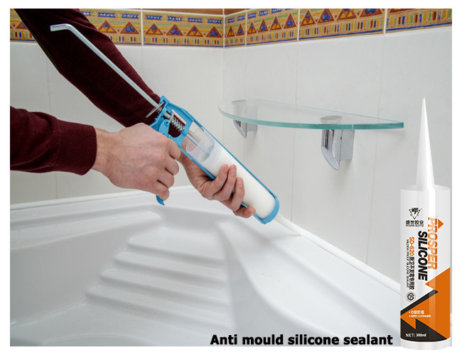 300ml 100% RTV Transparent Silicone Sealant , Kitchen Silicone Sealant Non Paintable
