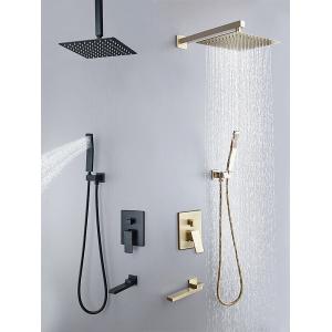 Brushed Gold Black Silver Embedded OEM Concealed Basin Mixer