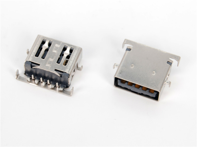 USB3.0 Female A TYPE, Ultra-thin broken board USB3.0 Connector,DIP,H=1.5, HULYN
