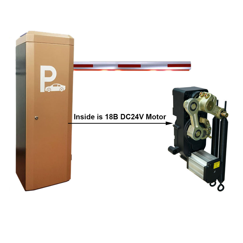 Smart Parking System Boom Barrier Gate with 24V DC Motor and 6 Meter Boom Length