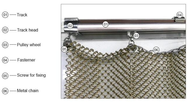 Metal Fireplace Screen Curtain Safety Spark Guard Decorative Metal Fireplace Screen