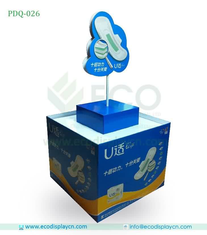 Custom Point Of Purchase Corrugated Cardbaord Pallet Display For Supermarket