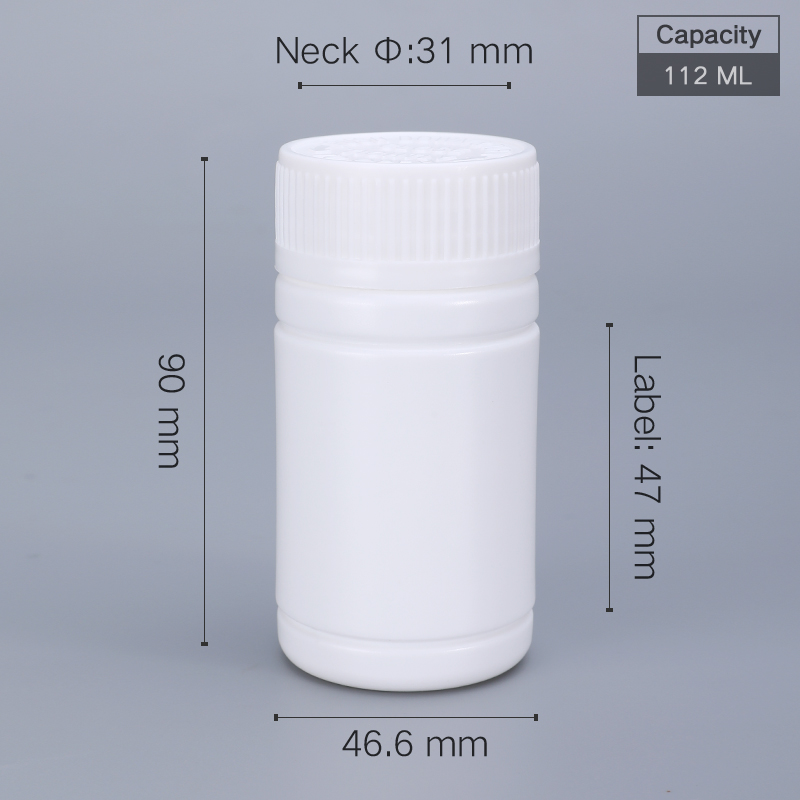 Empty 50CC Plastic Pill Bottle Container Blank Medicine Bottle For Chemical Capsule