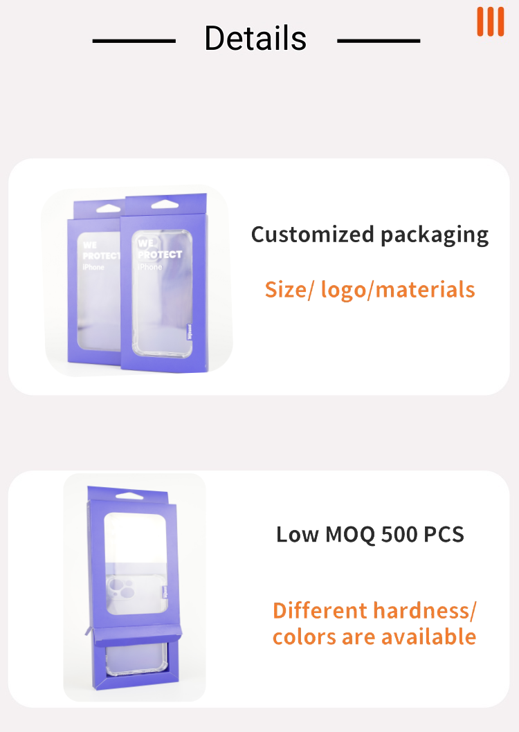 Custom Color Phone Case Packaging Paper Boxes With Window Paper Tray For Smart Phone