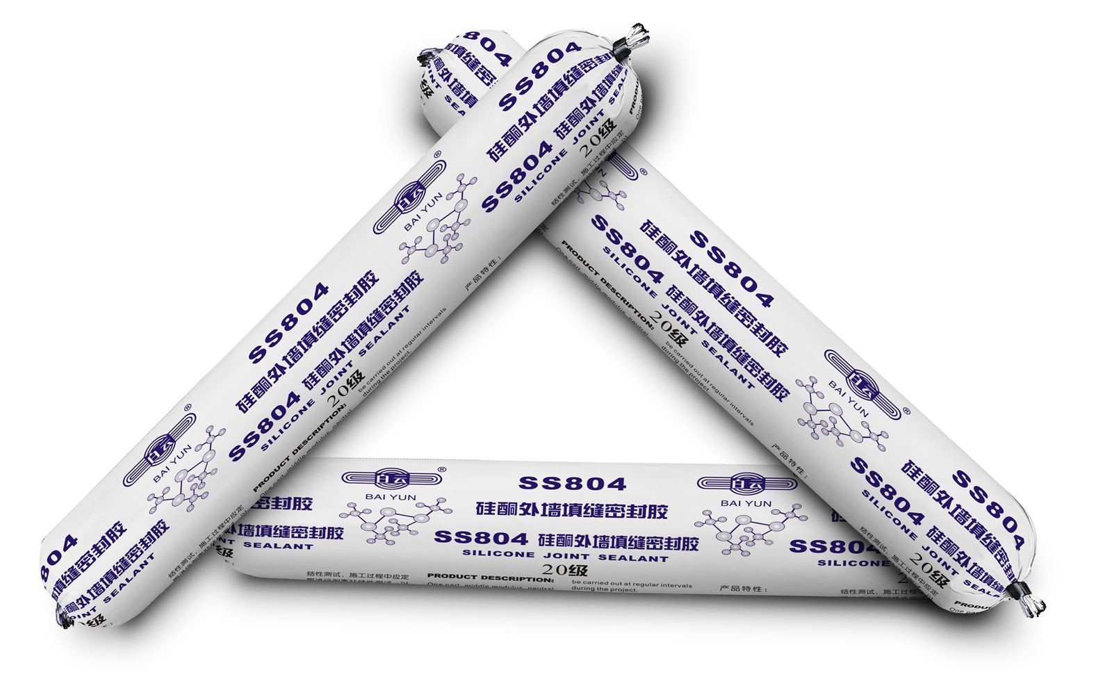 SS804 BAIYUN Caulk Ceiling Wall Joint Class 20 Window And Door Silicone Sealant