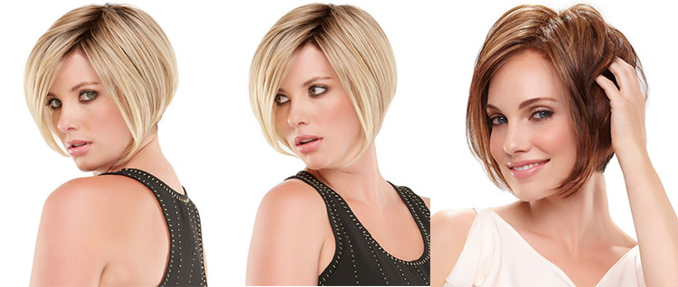 Short Straight Dark Brown Synthetic Hair Wigs , Full Lace Synthetic Wigs