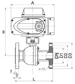 ASME600LB SS316 Motorized Ball Valve of Petrol Chemical Valve with Electric Actuator