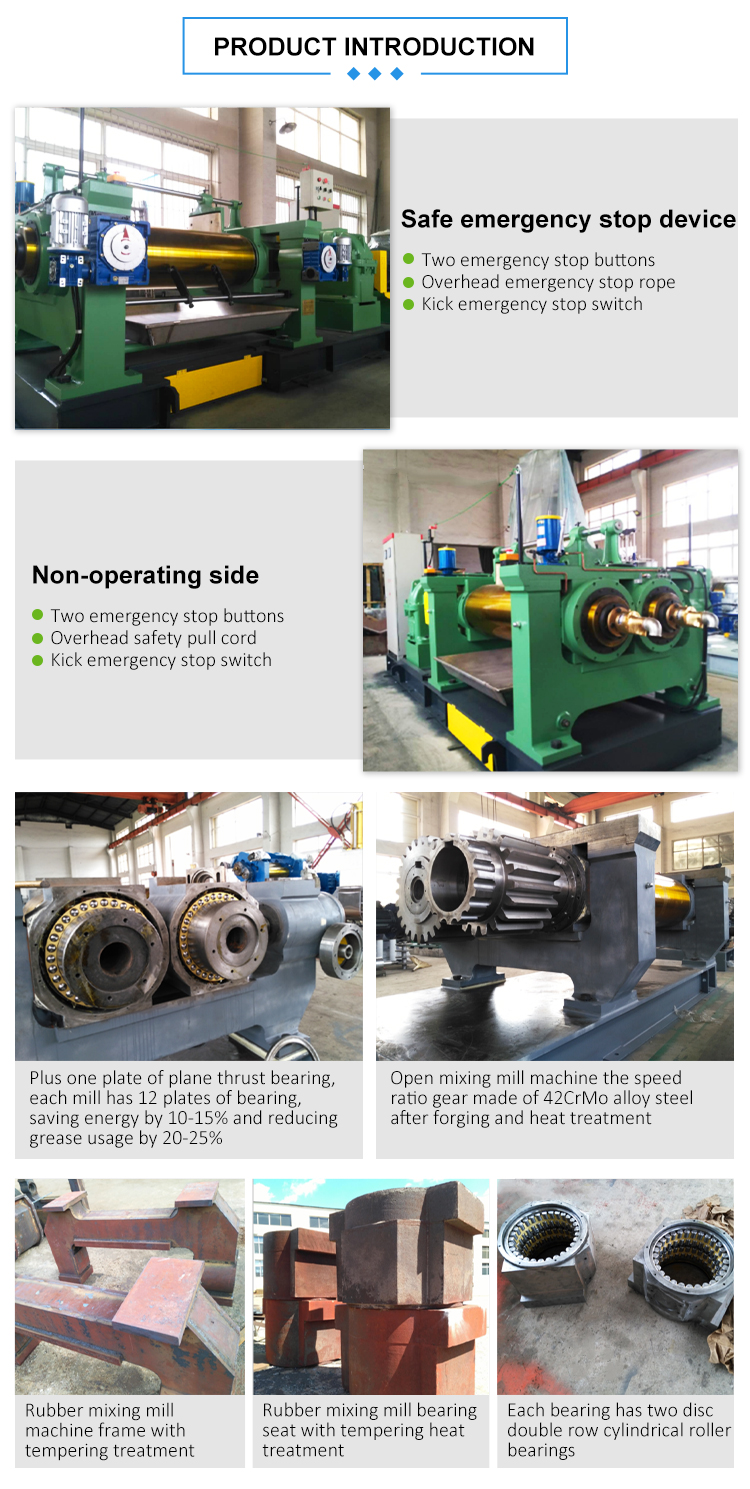 Open Rubber Mixing Mill XK450 Two Roll Mixing Mill For Rubber