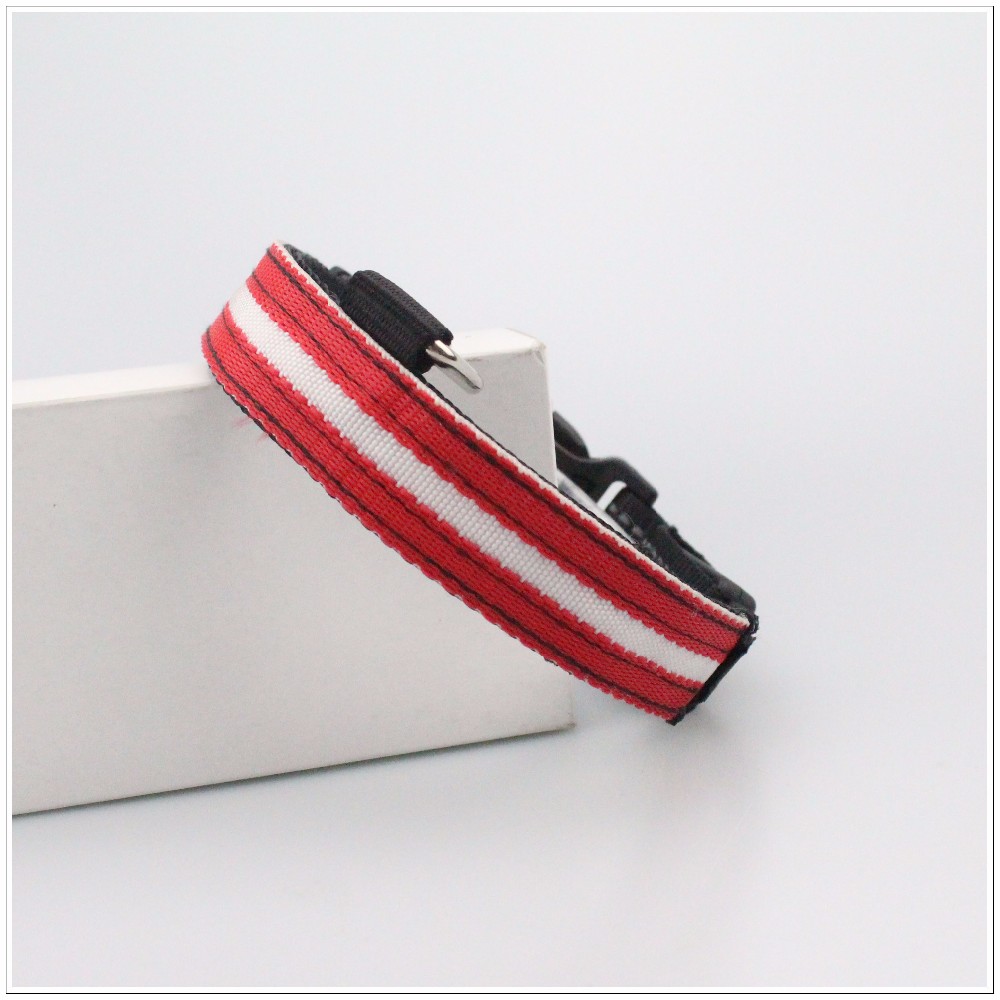 Christmas Polyser Dog Led Collars / LED Flashing Pet Collar For Dogs And Cats