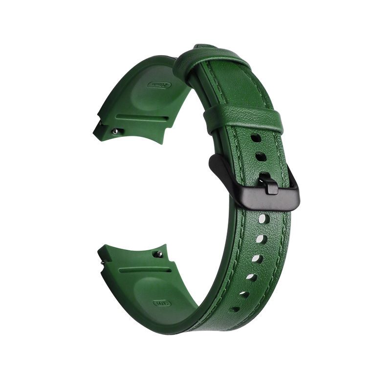 20mm Silicone Leather Watch Band Retro Replacement for Samsung Watch Series Band Width