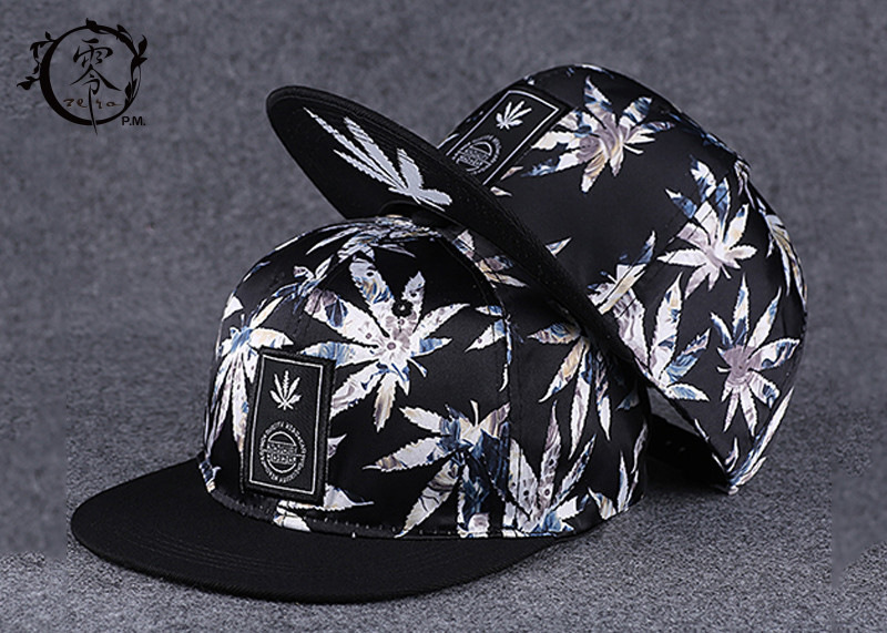 Rapper Caps Printed Headwear Flat Snapback Baseball Caps Adjustable Mesh Hat One Size