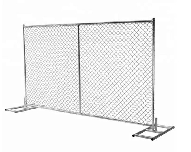 11 Gauge Portable 6x8 Chain Link Fence Panels Hot Dipped Galvanized