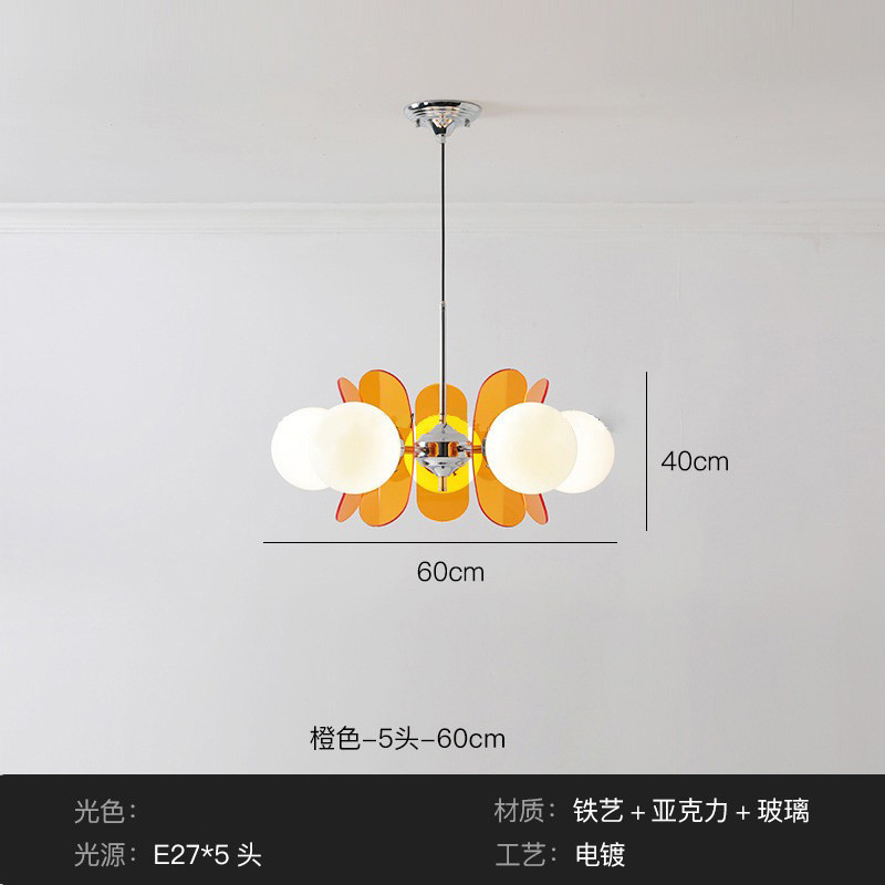 Nordic Middle Ancient Acrylic Beans Pendant Lamp Living Room Dining Room Study Restaurant lamp(WH-AP-548)