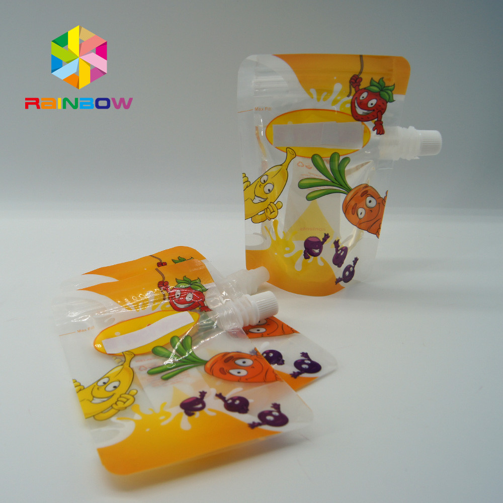Food Standard Beverage Spout Pouch / Baby Food Packaging Bag 150 Micron Thickness