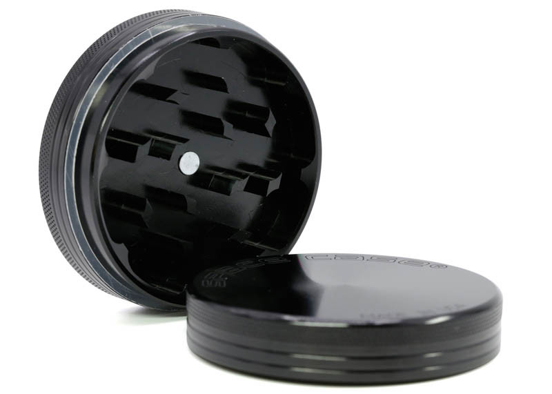 Boutique 2 Layer Herb Grinder Aluminum Mill 55mm 63mm Black Spacecase
