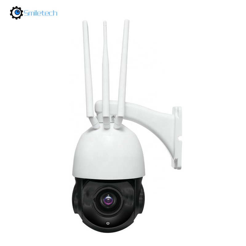 120W Solar 5MP 4G PTZ camera system humanoid auto tracking 20X zoom motion detection 4G speed dome CCTV camera system