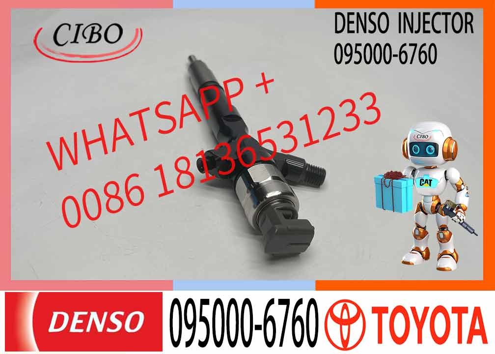 Diesel Fuel Injector 095000-6760 095000-6761 Common Rail Fuel Injector 23670-30140 For Hilux 2.5l Euro4