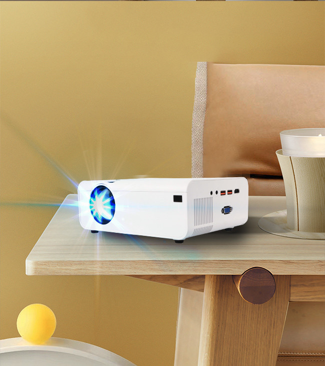 3.5mm Earphone Output Full HD 1080p Mini Projector 50000h Lifetime