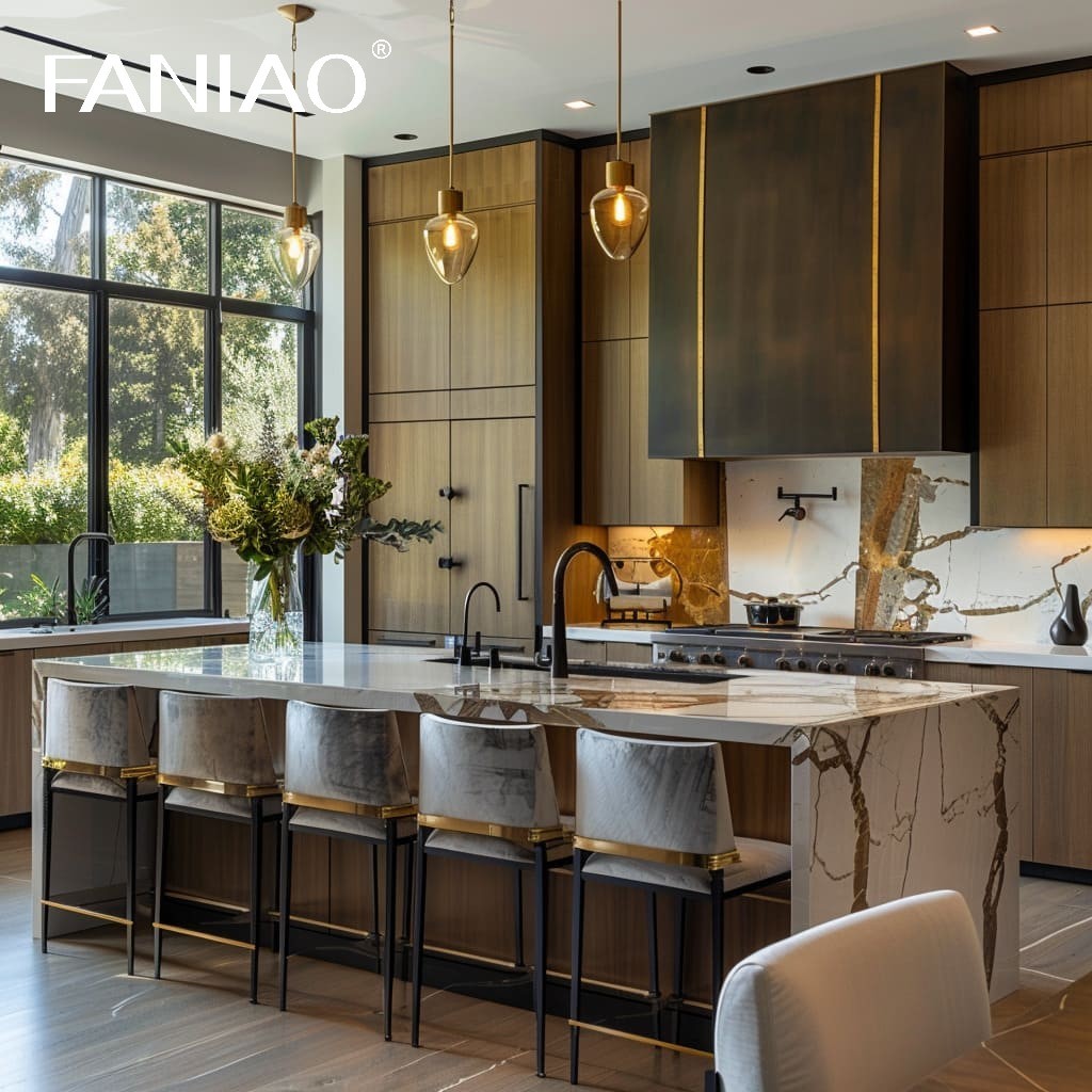 Modern Luxury Ready to Assemble Interior Furniture Flat Pack Cabinet Design Cupboard Kitchen Cabinets