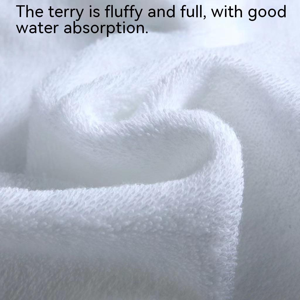 Customized Logo Luxury 5 Star Hotel White 100% Cotton Dobby Face Hand Bath Towels Set
