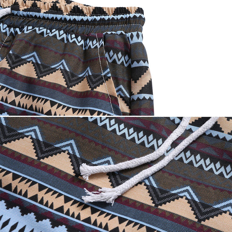 Explosive National Wind Country Tide Large Size Loose Thin Beach Pants Male