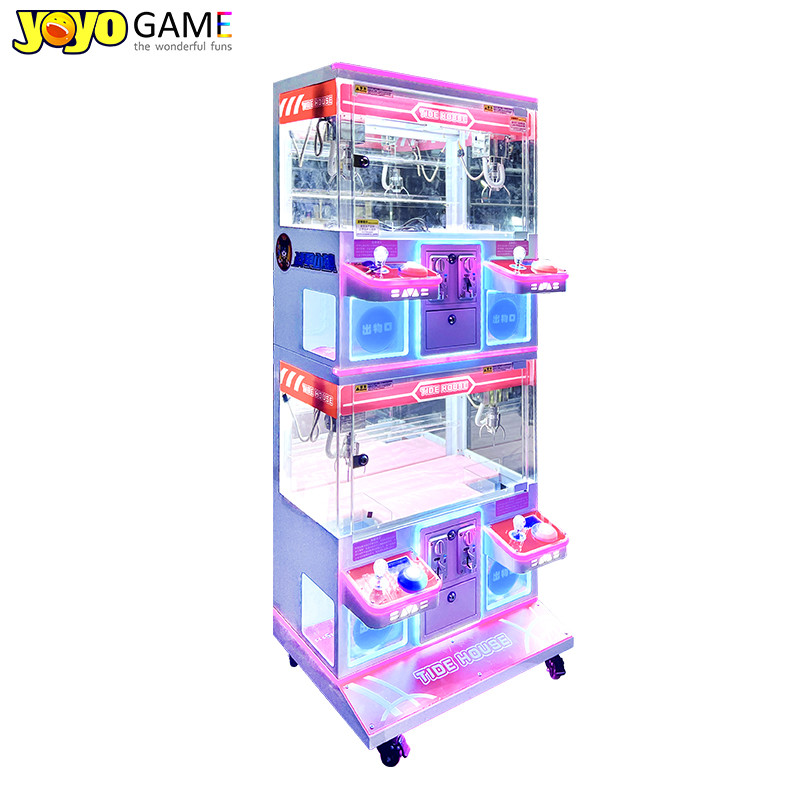Claw machine Coin Operated plush Owl Claw machine Candy banknotes and coins operated 4 claw machine