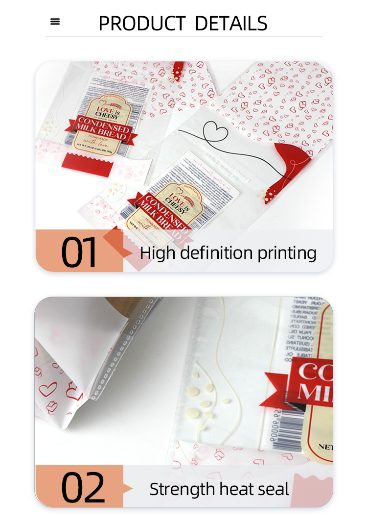 Gravure VMPET Kraft Bread Bags With Window 500g Stand Up Poly Bags With Visual Window